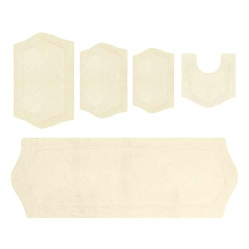 Home Weavers Waterford 5-Piece Cotton Tufted Bath Rug Set: $86.39