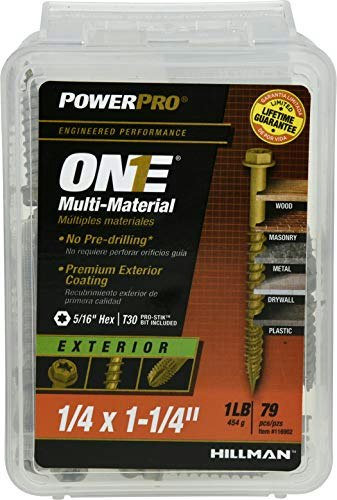 Power Pro #6 x ½-Inch Multi-Material Flat Head Screws 50-Pack: $3.26 Power Pro #6 x ½-Inch Multi-Material Flat Head Screws 50-Pack: $3.26