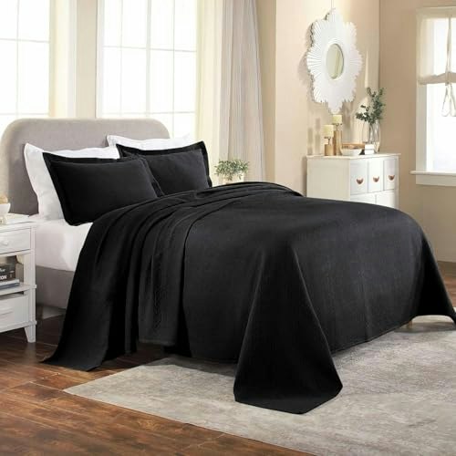Superior Basketweave Cotton 3-Piece Full Bedspread Set: $104.79 Superior Basketweave Cotton 3-Piece Full Bedspread Set: $104.79