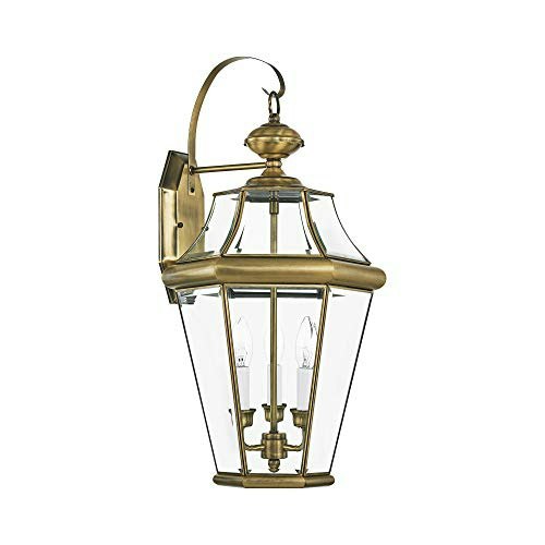 Livex Lighting 3-Light Outdoor Wall Lantern: $201 Livex Lighting 3-Light Outdoor Wall Lantern: $201