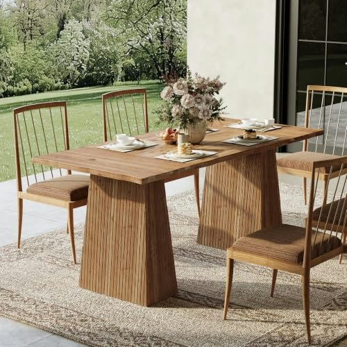 63-inch Solid Wood Farmhouse Dining Table: $219.99 63-inch Solid Wood Farmhouse Dining Table: $219.99