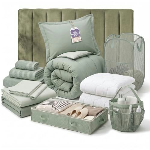 Hearth & Harbor 14-Piece Twin XL Dorm Room Set: $123.45