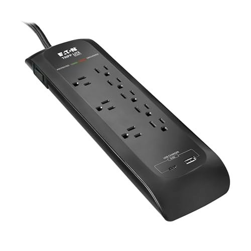 Eaton Tripp Lite 8-Outlet Surge Protector with USB and USB-C: $39.71 Eaton Tripp Lite 8-Outlet Surge Protector with USB and USB-C: $39.71