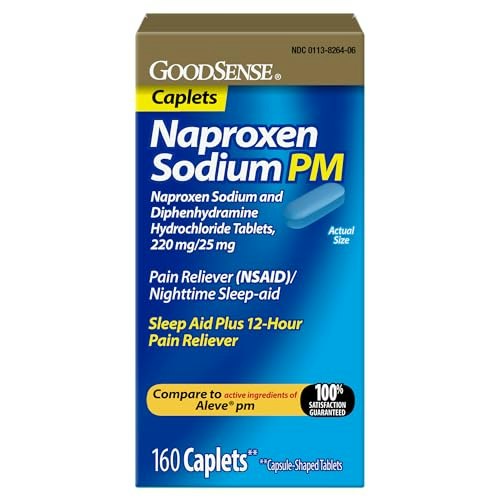 GoodSense Naproxen Sodium and Diphenhydramine HCl PM 160-Count: $14.39 GoodSense Naproxen Sodium and Diphenhydramine HCl PM 160-Count: $14.39