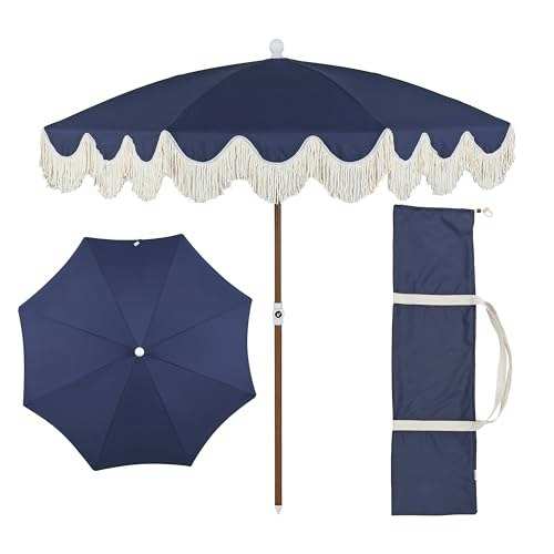 Jonathan Y Mariner 6.5-Foot Fringe Beach Umbrella: $89.75 Jonathan Y Mariner 6.5-Foot Fringe Beach Umbrella: $89.75