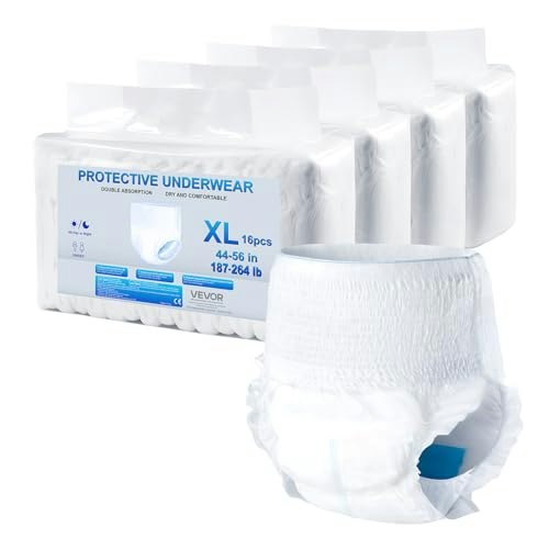 Vevor Adult Incontinence Protective Underwear 64-Count: $28.71