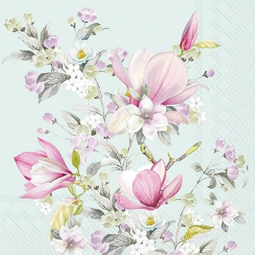 IHR Romantic Magnolia 3-Ply Cocktail Napkins 20-Count: $5.55
