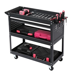 Rolling Tool Cart w/ Pegboard for $56 + free shipping