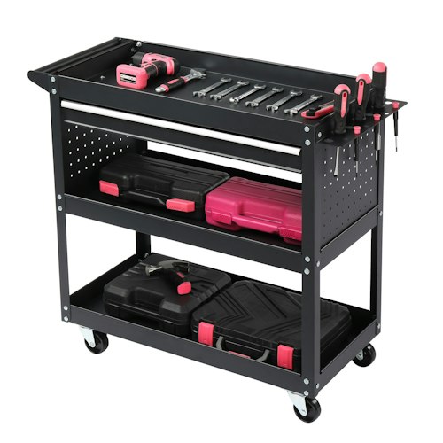 Rolling Tool Cart w/ Pegboard for $56 + free shipping