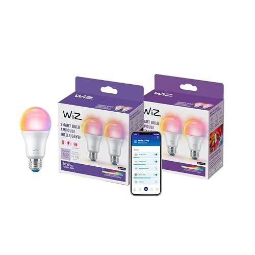 WiZ A19 Full Color Smart LED Light Bulbs 4-Pack: $38.17 WiZ A19 Full Color Smart LED Light Bulbs 4-Pack: $38.17