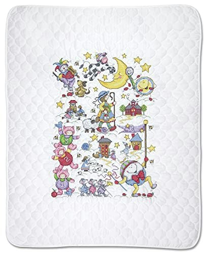 Design Works Crafts Janlynn Nursery Rhymes Stamped Cross Stitch Baby Quilt Kit: $32.51 Design Works Crafts Janlynn Nursery Rhymes Stamped Cross Stitch Baby Quilt Kit: $32.51