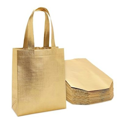Sparkle and Bash Metallic Gold Gift Bags 20-Pack for $20 + free shipping w/ Prime