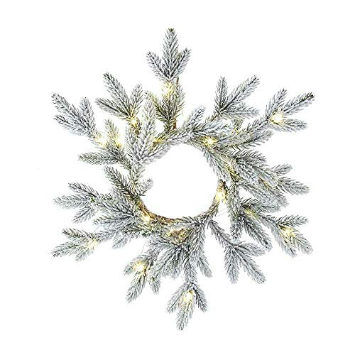 Kurt Adler 18-Inch 20-Light Battery-Operated Flocked Pine Wreath: $25.21 Kurt Adler 18-Inch 20-Light Battery-Operated Flocked Pine Wreath: $25.21