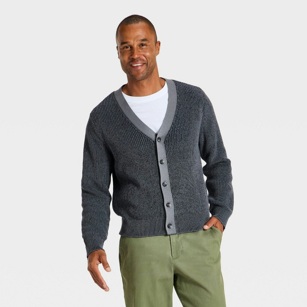 Goodfellow & Co Men's Plaited V-Neck Cardigan Sweater: $24 Goodfellow & Co Men's Plaited V-Neck Cardigan Sweater: $24