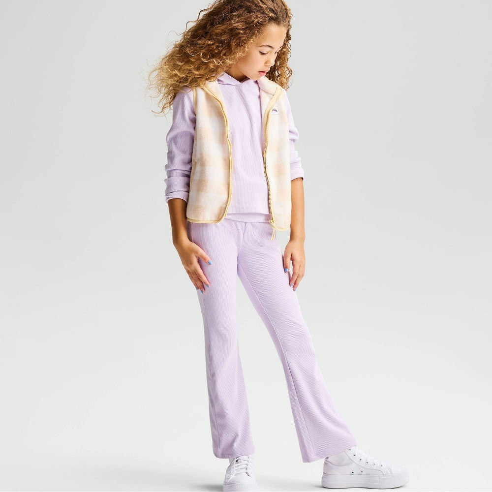 Cat & Jack Girls' Cozy Ribbed Foldover Flare Pants: $15