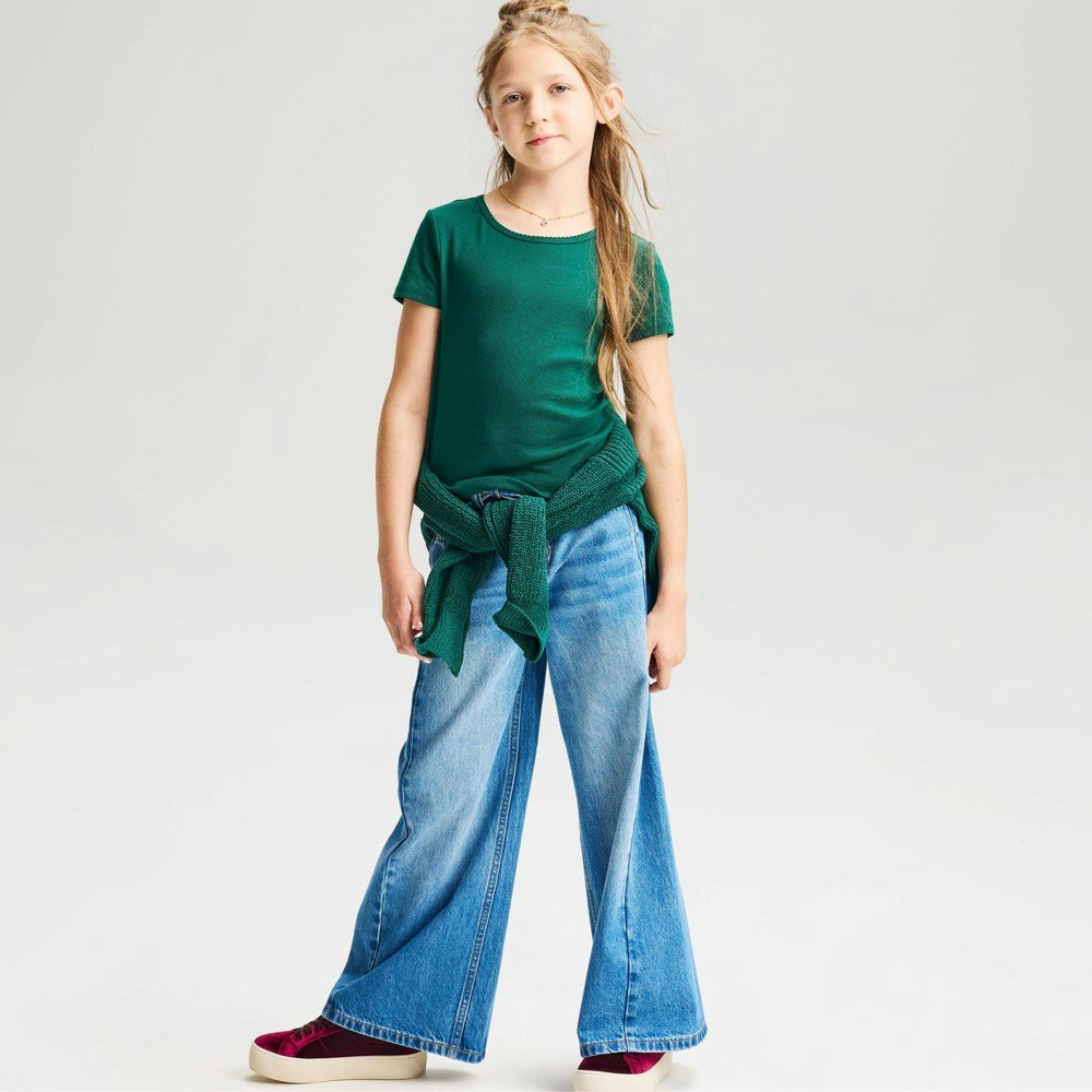 Cat & Jack Girls' Short Sleeve Fitted T-Shirt: $5 Cat & Jack Girls' Short Sleeve Fitted T-Shirt: $5