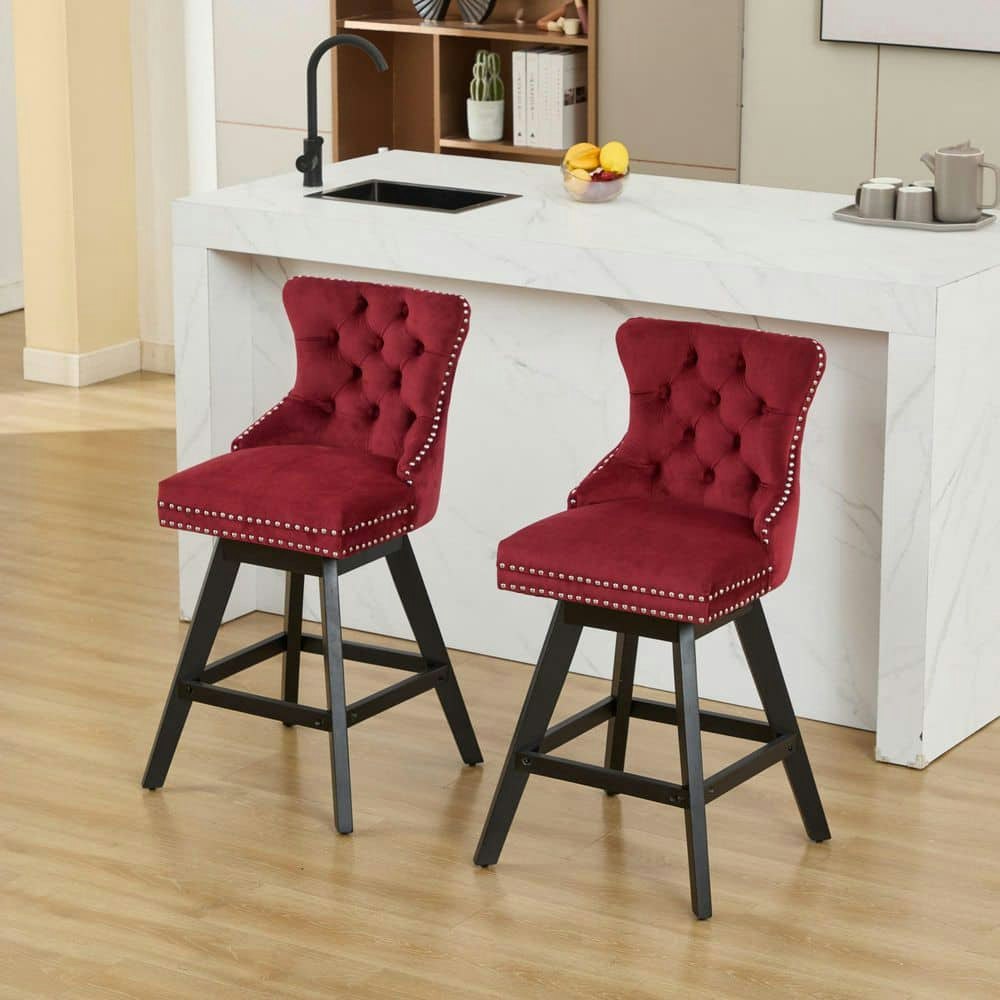 30-Inch Velvet Wing Back Bar Stool 2-Pack: $204.89