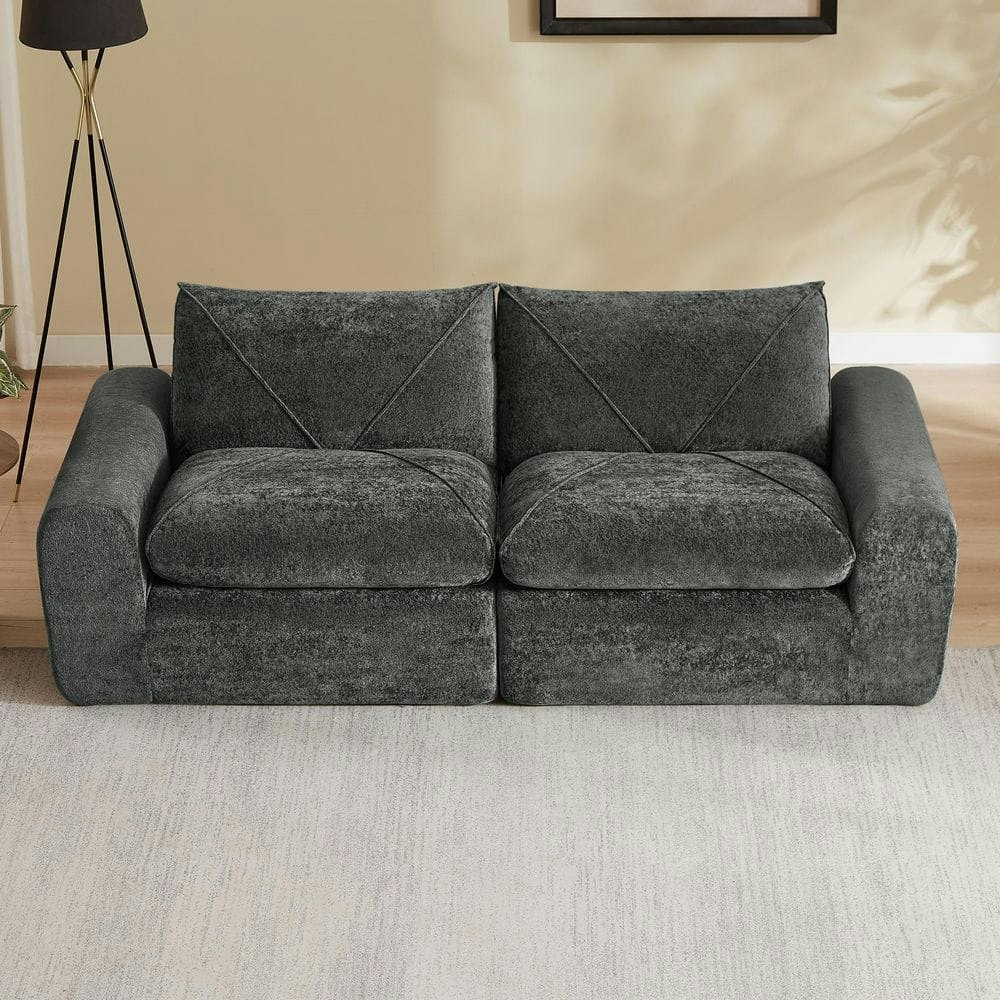 86-Inch Modern Chenille 2-Seater Loveseat: $432 86-Inch Modern Chenille 2-Seater Loveseat: $432