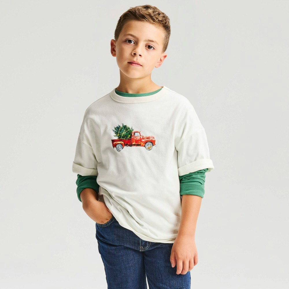 Cat & Jack Boys' Holiday Truck Graphic T-Shirt: $8 Cat & Jack Boys' Holiday Truck Graphic T-Shirt: $8