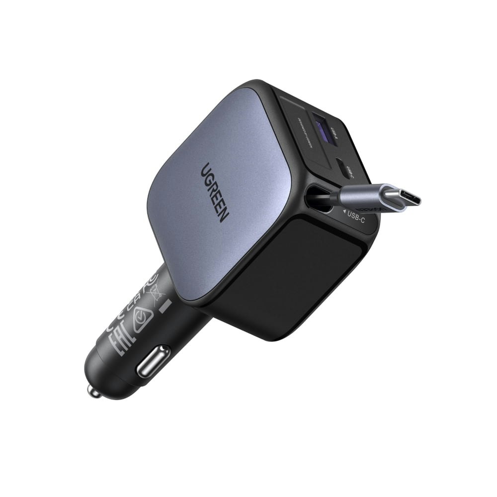 Ugreen 60W Retractable 3-in-1 Car Charger: $18.28 Ugreen 60W Retractable 3-in-1 Car Charger: $18.28