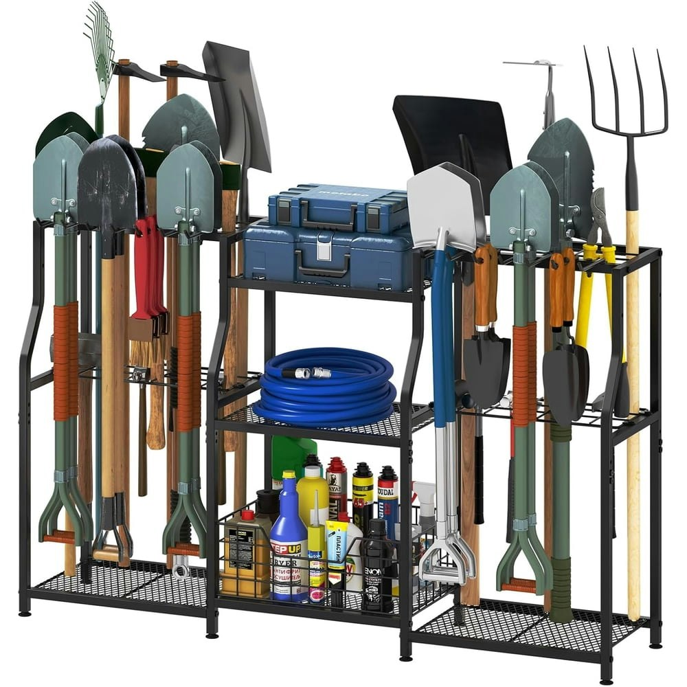 Huxidaja 3-Tier Heavy Duty Steel Garden Tool Organizer: $59.39