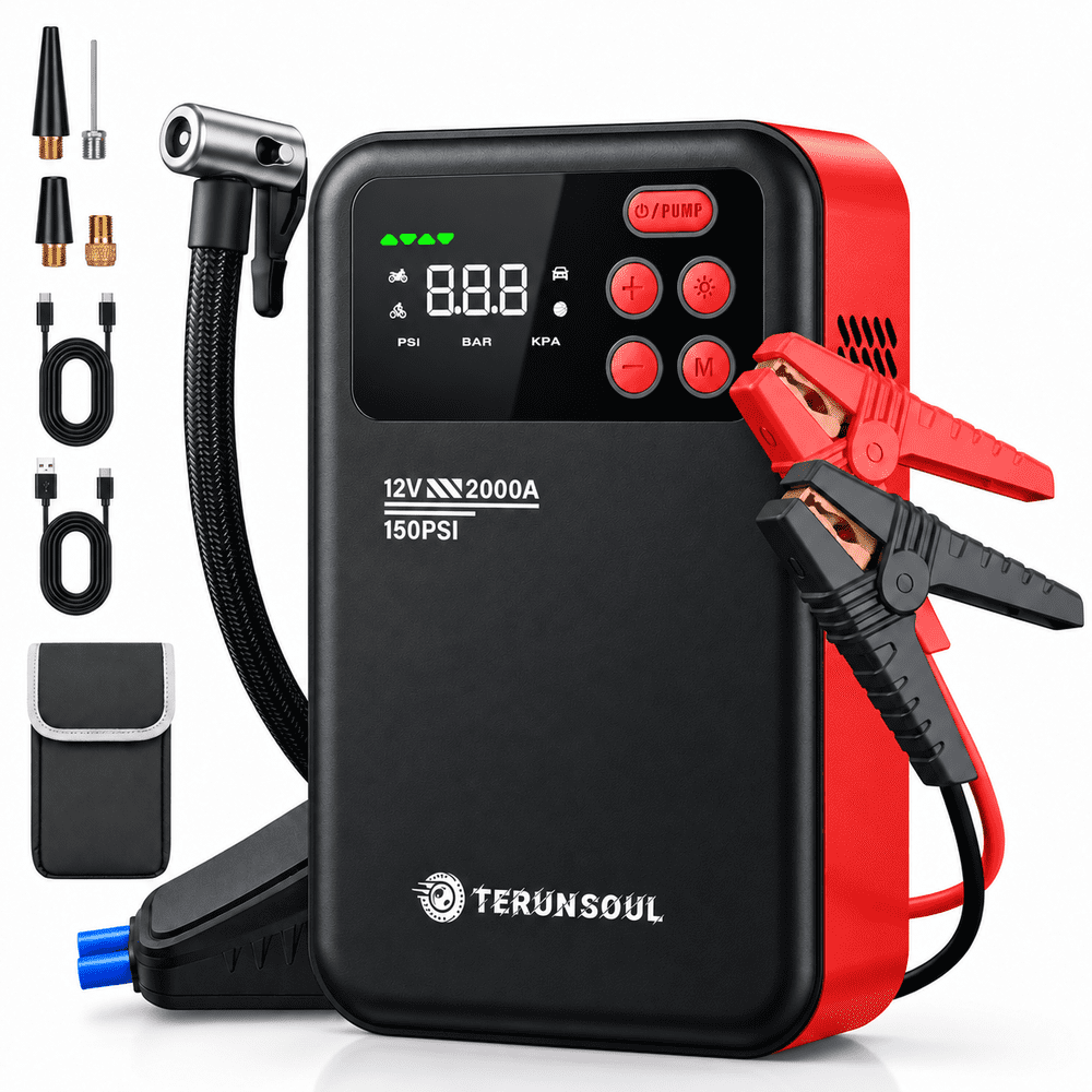 Terunsoul 2,000A Jump Starter and Air Compressor: $45.79 Terunsoul 2,000A Jump Starter and Air Compressor: $45.79