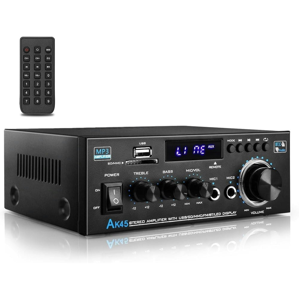 AK45 2-Channel Bluetooth Stereo Amplifier Receiver: $33.29 AK45 2-Channel Bluetooth Stereo Amplifier Receiver: $33.29