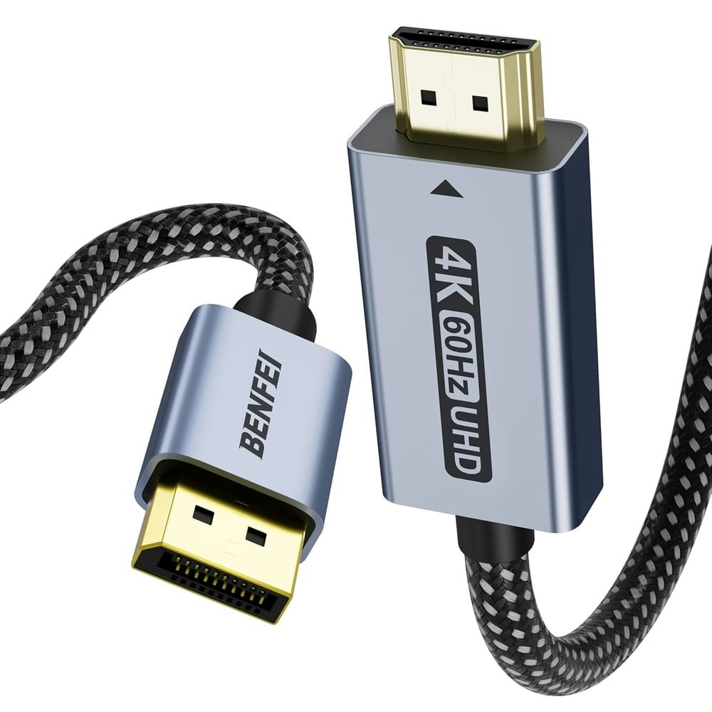 Benfei 6ft 4K DisplayPort to HDMI Cable: $9.40 Benfei 6ft 4K DisplayPort to HDMI Cable: $9.40