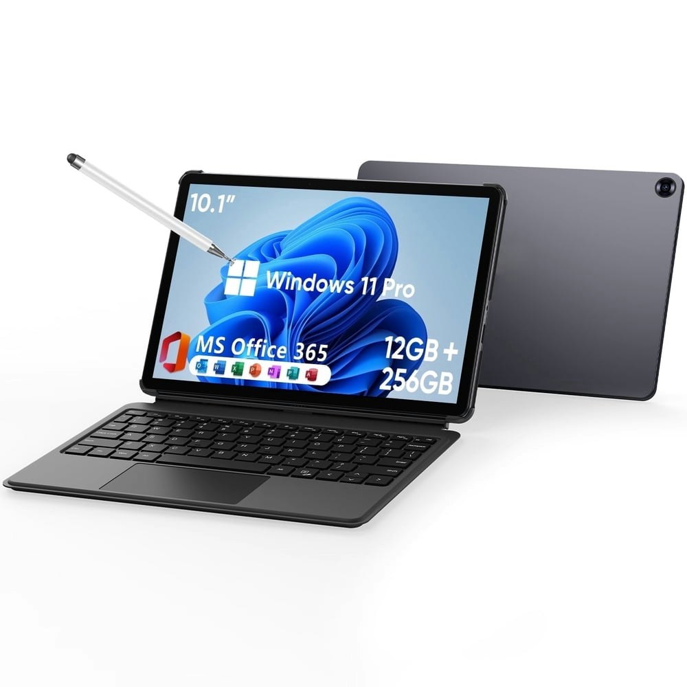 10.1-inch 2-in-1 Windows 11 Pro Laptop 12GB RAM 256GB SSD: $279.89