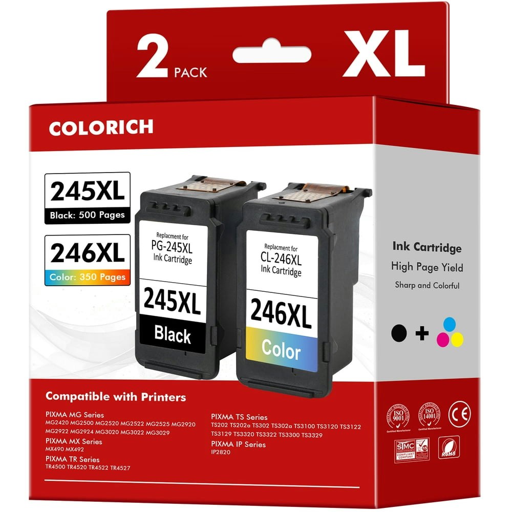 Canon 245XL and 246 Ink Cartridge 2-Pack: $25.49