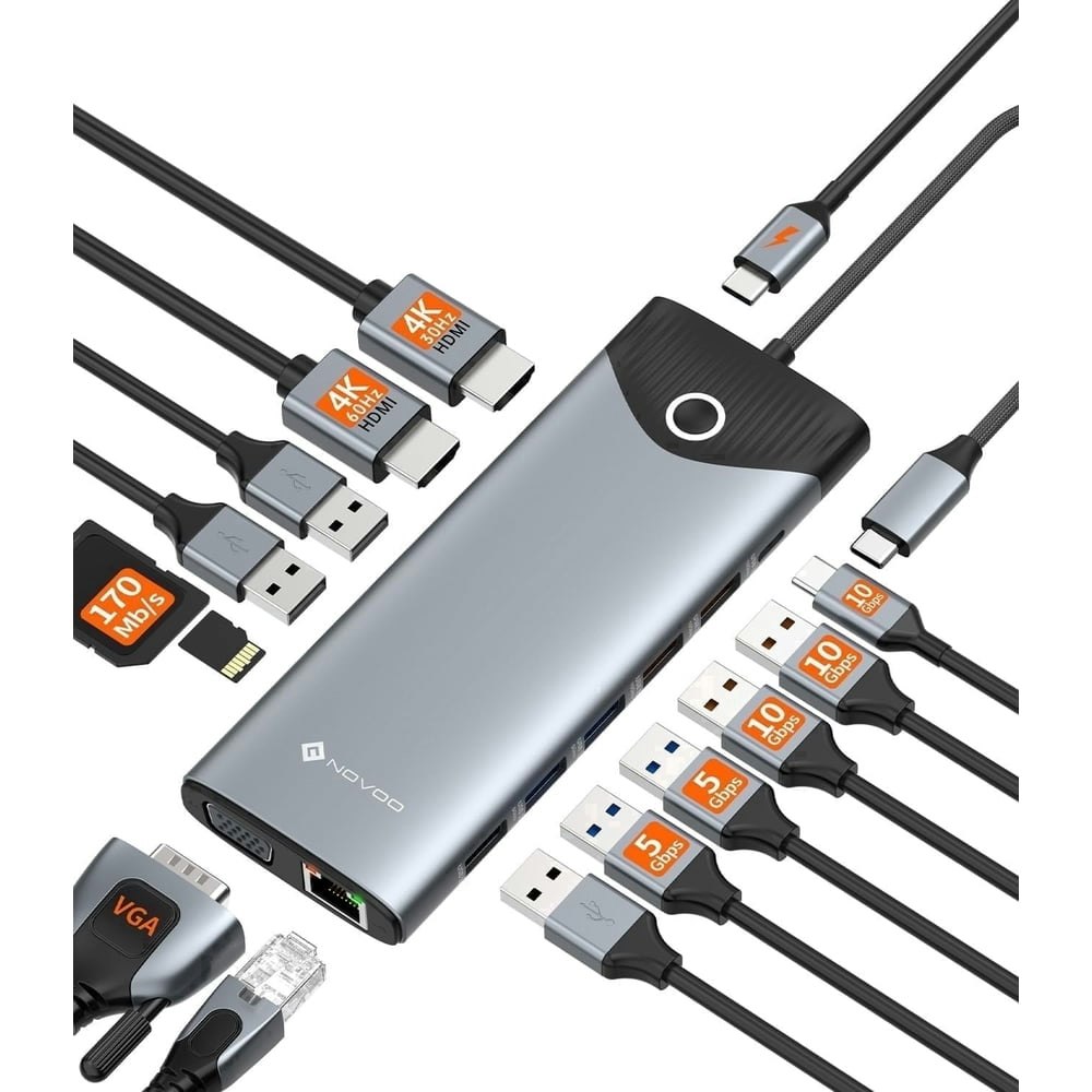 Novoo 15-in-1 USB C Docking Station: $49.88