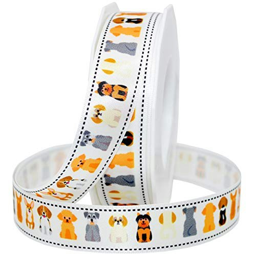 Morex Precious Pets Dogs Satin Ribbon 7/8" x 20 Yards: $12.51