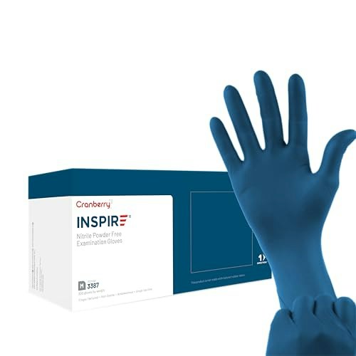 Cranberry Inspire Aegean Blue Nitrile Exam Gloves 300-Count Large: $18.92 Cranberry Inspire Aegean Blue Nitrile Exam Gloves 300-Count Large: $18.92