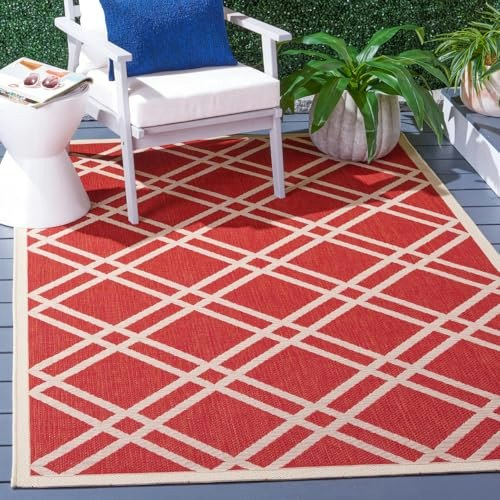 Safavieh Courtyard Collection 5'3" x 7'7" Washable Rug: $48.82
