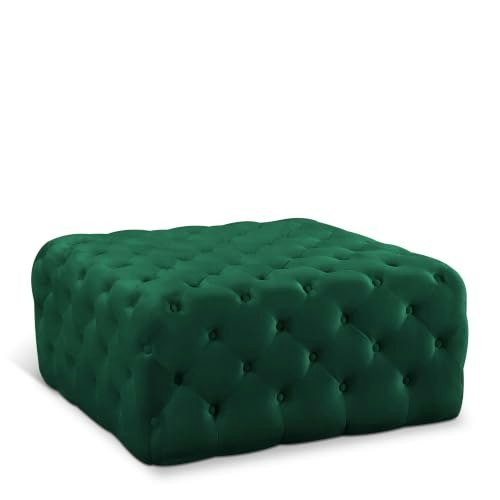 Meridian Furniture Ariel Green Velvet Tufted Ottoman: $293.40 Meridian Furniture Ariel Green Velvet Tufted Ottoman: $293.40