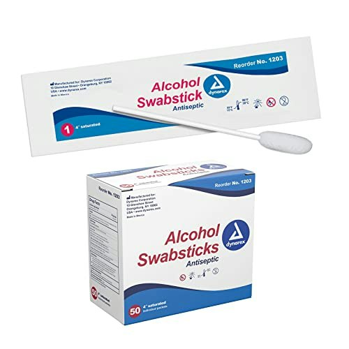 Dynarex 3.5-inch 70% Isopropyl Alcohol Swabsticks 50-Pack: $13.60