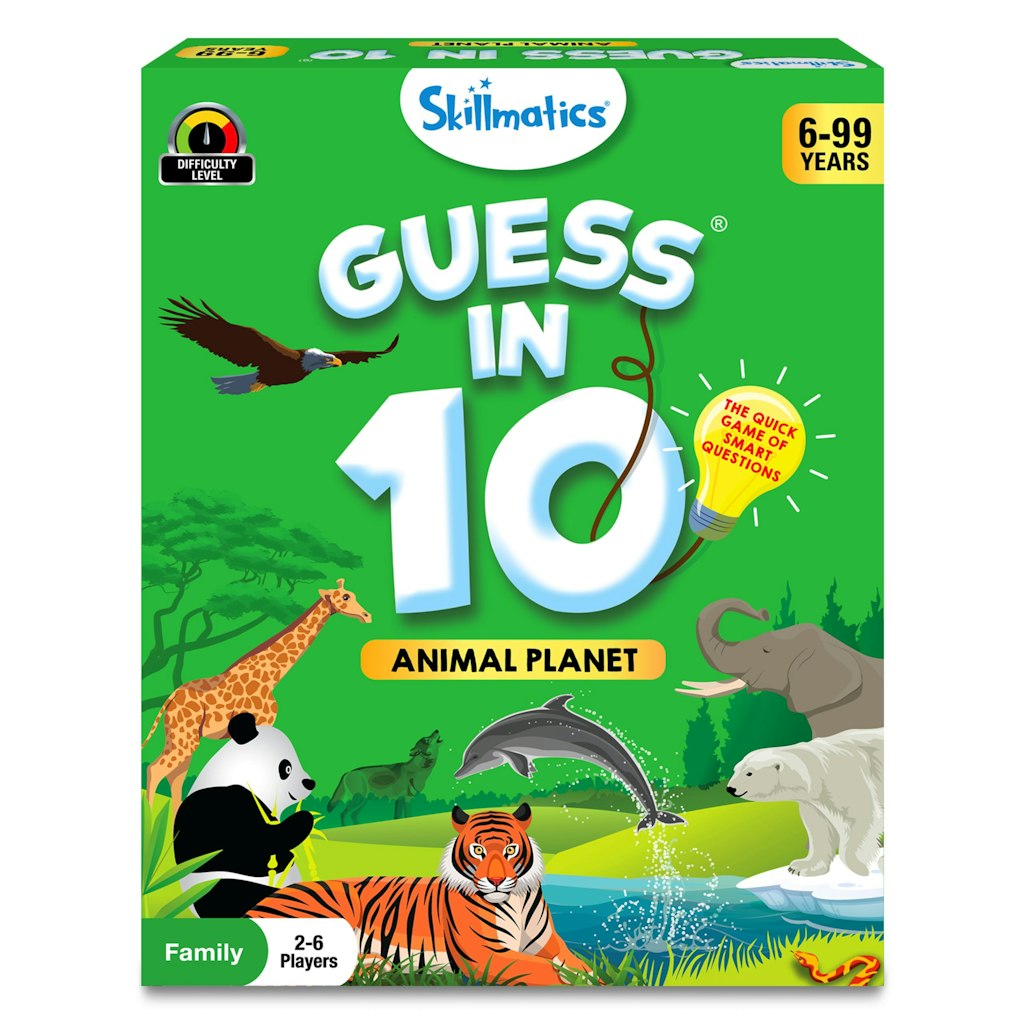 Skillmatics Guess in 10 Animal Planet Travel Card Game: $15