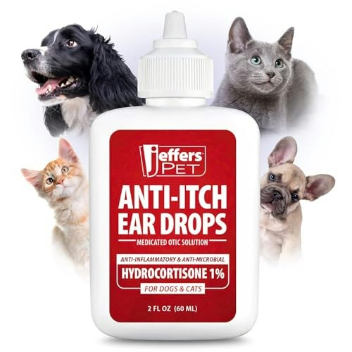 Jeffers 2 fl oz Anti-Itch Ear Drops for Dogs & Cats: $11.50