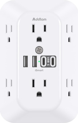 Addtam 6-Outlet Surge Protector w/ 4 USB Ports for $9 + free shipping w/ Prime