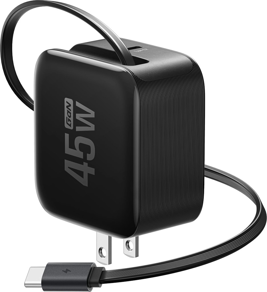 EcoFlow 45W Retractable 3-in-1 Charger w/ Type-C Cable: $16
