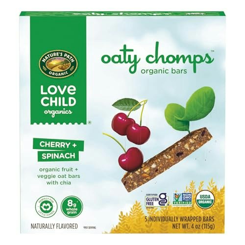 Love Child Organics Oaty Chomps Cherry & Spinach Bars 8-Pack: $12.50 Love Child Organics Oaty Chomps Cherry & Spinach Bars 8-Pack: $12.50
