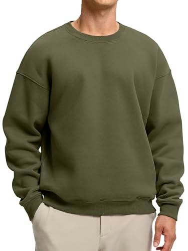 Soothfeel Men's Fleece Crewneck Sweatshirt: $17.99