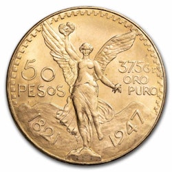 1947 Mexico Gold 50 Pesos BU Coin for $5,457 + free shipping