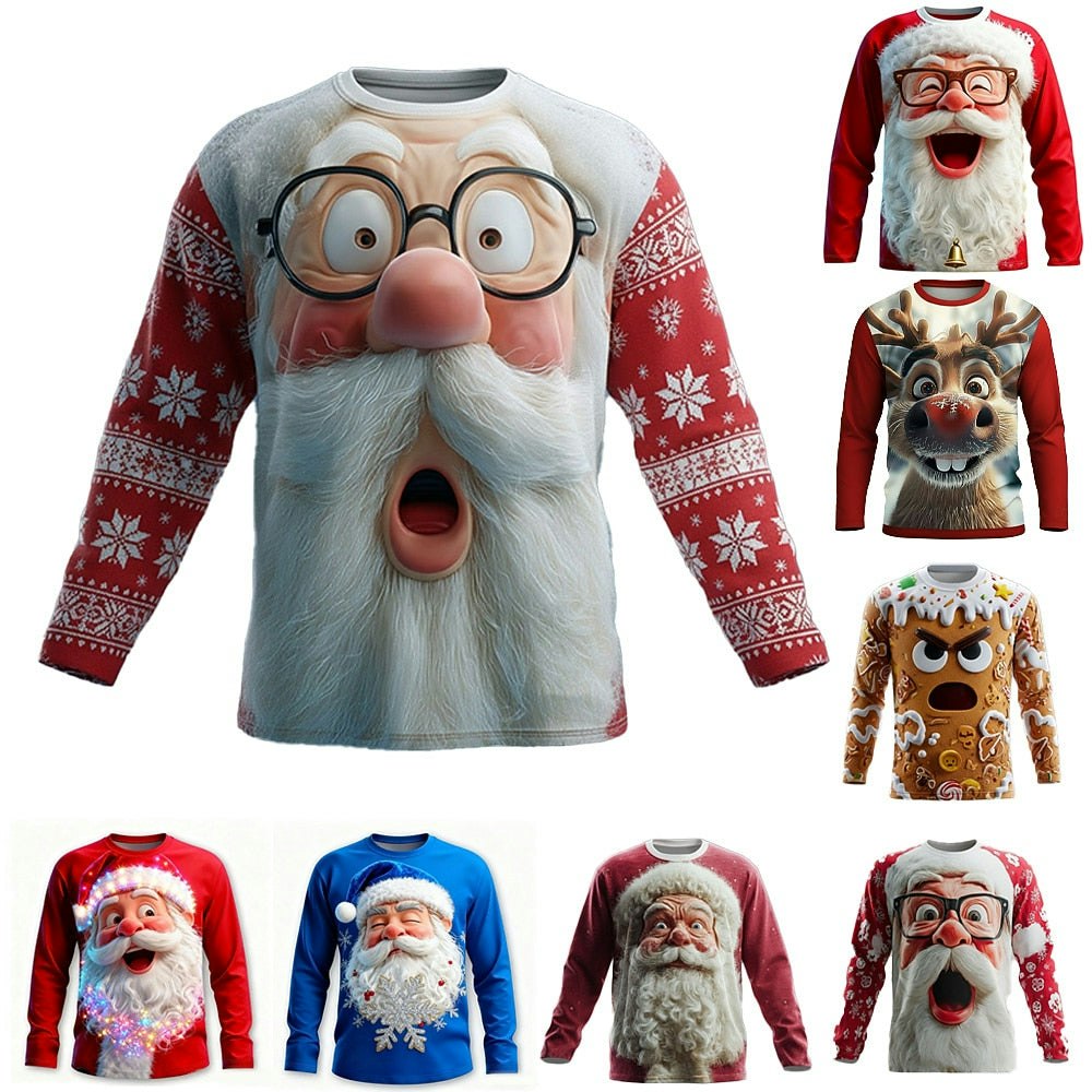 Men's Christmas Long Sleeve Shirt: 2 for $12