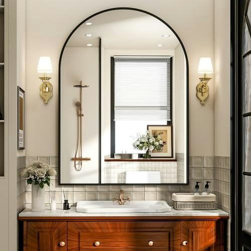 26x38-Inch Arched Bathroom Vanity Mirror: $50.99 26x38-Inch Arched Bathroom Vanity Mirror: $50.99