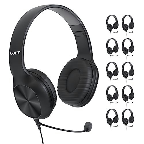 Coby Wired On-Ear Headphones 10-Pack: $31.83