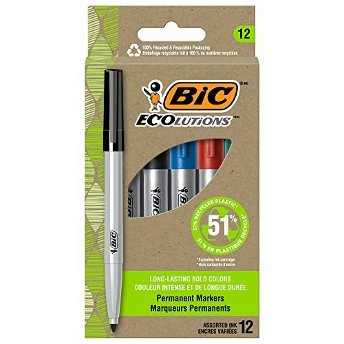 BIC Ecolutions Fine Permanent Markers 12-Pack: $11.17