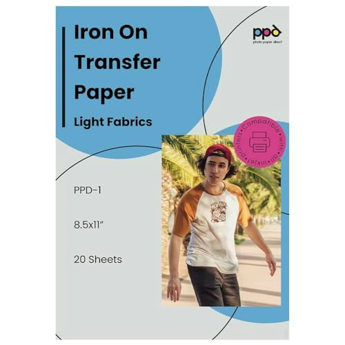 PPD 20-Sheet Premium A4 Inkjet T-Shirt Transfer Paper for Light Fabrics: $14.24 PPD 20-Sheet Premium A4 Inkjet T-Shirt Transfer Paper for Light Fabrics: $14.24