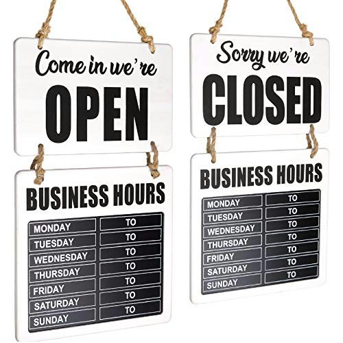 Excello Global Products Double-Sided Business Hours Hanging Chalkboard: $23.80 Excello Global Products Double-Sided Business Hours Hanging Chalkboard: $23.80