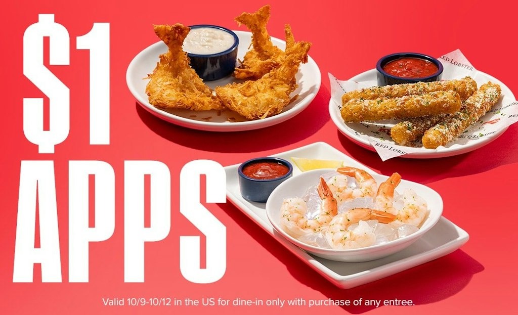 Red Lobster Appetizers: $1 w/ entree purchase